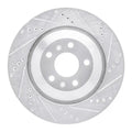R1 04-18 Audi A8 Rear Right Drilled & Slotted Geoperformance Rotor