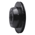 R1 00-14 Cadillac Escalade ESV Rear Right Drilled & Slotted Black Brake Rotor