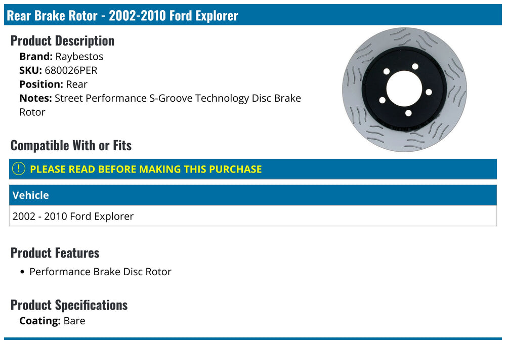 BRAKE ROTOR-DIH-PERF