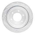 R1 Concepts Brake Rotor Drilled and Slotted Silver Fits Mitsubishi Montero