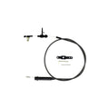 46IN UNIVERSAL BLACK HOUSING 700R4 BLOWER DRIVE KICKDOWN CABLE W/ POLISHED FITT