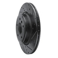R1 11-16 BMW Z4 Rear Right Drilled & Slotted Black Brake Rotor