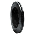 R1 98-04 Chrysler 300M Front Left Drilled & Slotted Black Brake Rotor