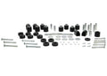 Body lift - kit 1 Inch 24 Bushings 9 Tubes 15 Bolts 28 Washers 4 Nuts Grease