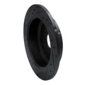 R1 07-12 Hyundai Veracruz Rear Right Drilled & Slotted Black Brake Rotor