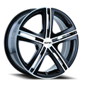 Touren 3262 TR62 18x7.5 / 5x112/120 BP / 40mm Offset / 72.62mm Hub Gloss Black Machined Wheel