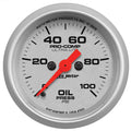 Autometer Ultra-Lite 52mm 0-100 PSI Full Sweep Electronic Oil Pressure Gauge