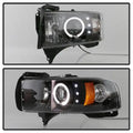 Spyder Dodge Ram 1500 94-01 94-02 Projector Headlights LED Halo LED Blk PRO-YD-DR94-HL-AM-BK