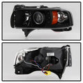 Spyder Dodge Ram 1500 94-01 94-02 Projector Headlights LED Halo LED Blk PRO-YD-DR94-HL-AM-BK