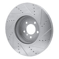 R1 13-20 BMW 340I Front Left Drilled & Slotted Silver Brake Rotor