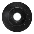 R1 93-94 Ford Explorer Front Left Drilled & Slotted Black Brake Rotor