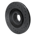 R1 93-94 Ford Explorer Front Left Drilled & Slotted Black Brake Rotor