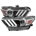 RIGHT SIDE PROJECTOR HEADLIGHT WITH MATTE BLACK HOUSING AND CLEAR LENS