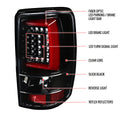 LED BAR TAIL LIGHTS- GLOSSY BLACK