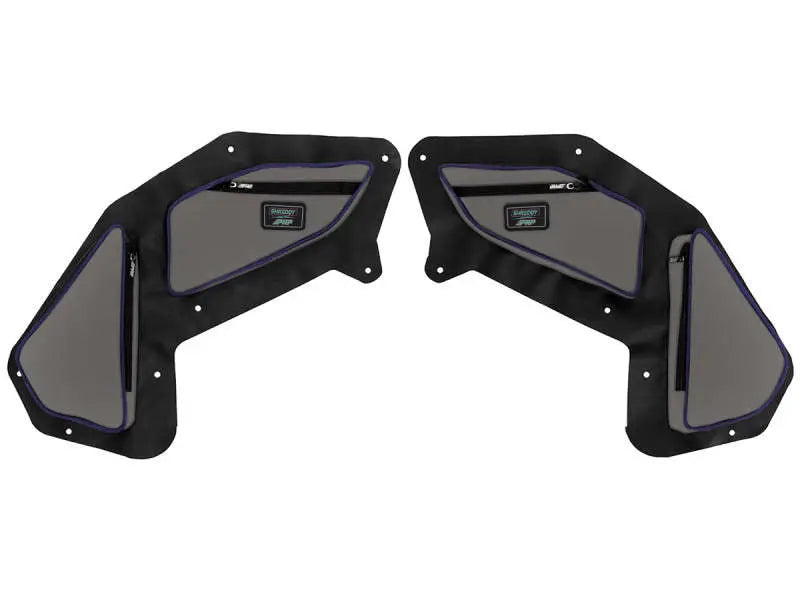 PRP Shreddy Rear Door Bags for Polaris RZR PRO XP4 PRO R4 Turbo R4 (Pair) Grey and Purple