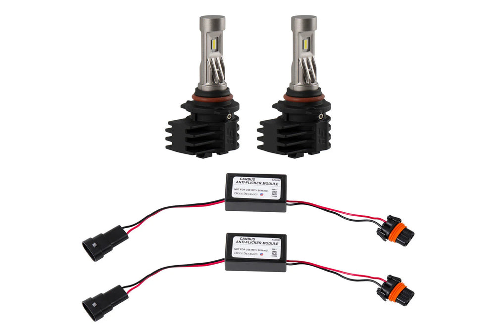 9006/9012 WHITE SL2 LED BULBS (2PACK) WITH ANTIFLICKER MODULES