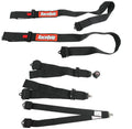 RaceQuip Black SFI CAMLOCK 6pt PD Lap Seat Belt