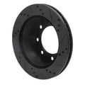 R1 99-05 Ford F-250 2WD (Super Duty) Rear Left Drilled & Slotted Black Brake Rotor