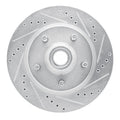 DFC 00-04 Ford F-150 RWD Front Right Drilled & Slotted Silver Brake Rotor