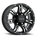Raceline 840 Arsenal 15x6in / 6x139.7 BP / 0mm Offset / 4.25mm Bore - Black & Machined Wheel