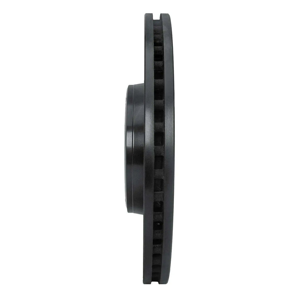 R1 12-20 Audi A7 Quattro Front Right Drilled & Slotted Black Brake Rotor