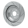 R1 14-21 Mercedes-Benz Maybach S560 Rear Left Drilled & Slotted Black Brake Rotor