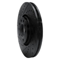 R1 03-11 Cadillac BLS (Mexico) Front Right Drilled & Slotted Black Brake Rotor
