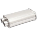 Vibrant Performance - 1062 - TPV Universal Muffler, 4 in. Round Straight Cut Tip (3 in. inlet - 17 in. long)