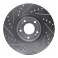 R1 07-12 Hyundai Veracruz Front Right Drilled & Slotted Silver Brake Rotor