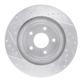 R1 Concepts Brake Rotor Drilled and Slotted Silver Fits Chrysler 200