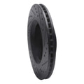 R1 11-12 Jeep Liberty Front Left Drilled & Slotted Black Brake Rotor