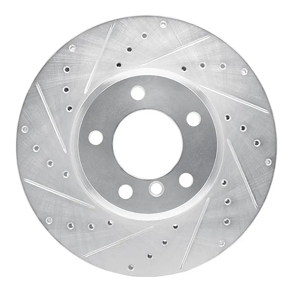 R1 04-10 BMW 525i Front Left Slotted Black Brake Rotor