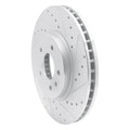 R1 09-11 Cadillac STS Front Right Drilled & Slotted Silver Brake Rotor