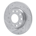 R1 96-97 Mercedes-Benz C36 AMG Front Left Drilled & Slotted Silver Brake Rotor