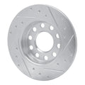 R1 96-97 Mercedes-Benz C36 AMG Front Left Drilled & Slotted Silver Brake Rotor