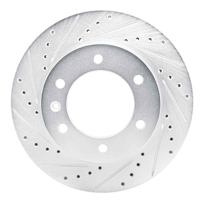 DFC 16-17 Chevrolet S10 Front Left Drilled & Slotted Silver Brake Rotor