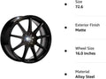 Enkei EDR9 16x7 4x100/114.3 38mm offset 72.6 Bore Diameter Silver Wheel