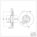 R1 Concepts Brake Rotor Drilled and Slotted Silver Fits BMW 535i