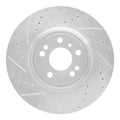 R1 12-18 Mercedes-Benz GLE300D Front Left Drilled Black Brake Rotor