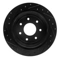 R1 04-11 Ford F-150 2WD Rear Right Drilled Black Brake Rotor