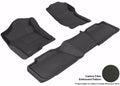 3D MAXpider 2007-2014 Chevrolet Tahoe Kagu 1st & 2nd Row Floormats - Black