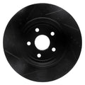 R1 12-25 Dodge Durango Rear Right Drilled & Slotted Black Brake Rotor