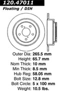 StopTech 02-05 Subaru Impreza WRX Rear Drilled Right Brake Rotor
