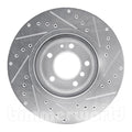 DFC 93-97 BMW 850CSI Front Left Drilled & Slotted Silver Brake Rotor