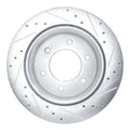 R1 19-25 Ford BRONCO Rear Left Drilled & Slotted Black Brake Rotor