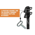 2 POSITION CHANNELSTYLE LOCKABLE TRIMMER RACK FOR OPEN LANDSCAPE TRAILERS