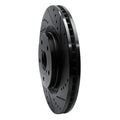 R1 -24 Subaru Forester Front Right Drilled & Slotted Black Brake Rotor