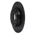 R1 01-03 Volkswagen EuroVan Front Right Drilled & Slotted Black Brake Rotor