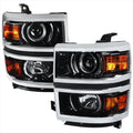 PROJECTOR HEADLIGHTS - GLOSSY BLACK HOUSING WITH CLEAR LENS