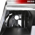 LED BAR HEADLIGHTS WITH MATTE HOUSING AND CLEAR LENS AMBER REFLECTOR - USES STOCK BULBS